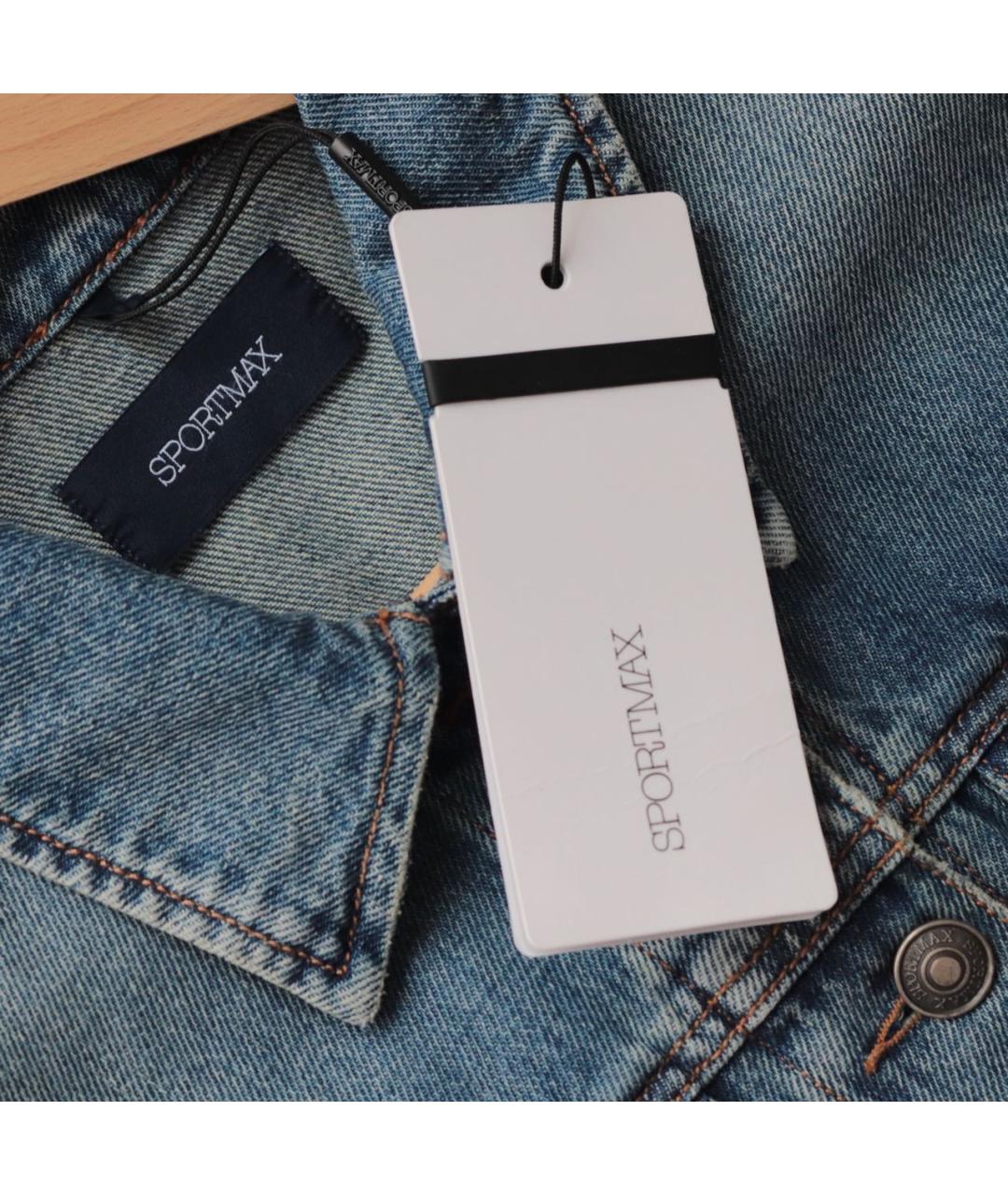 SPORTMAX Голубая деним куртка, фото 3