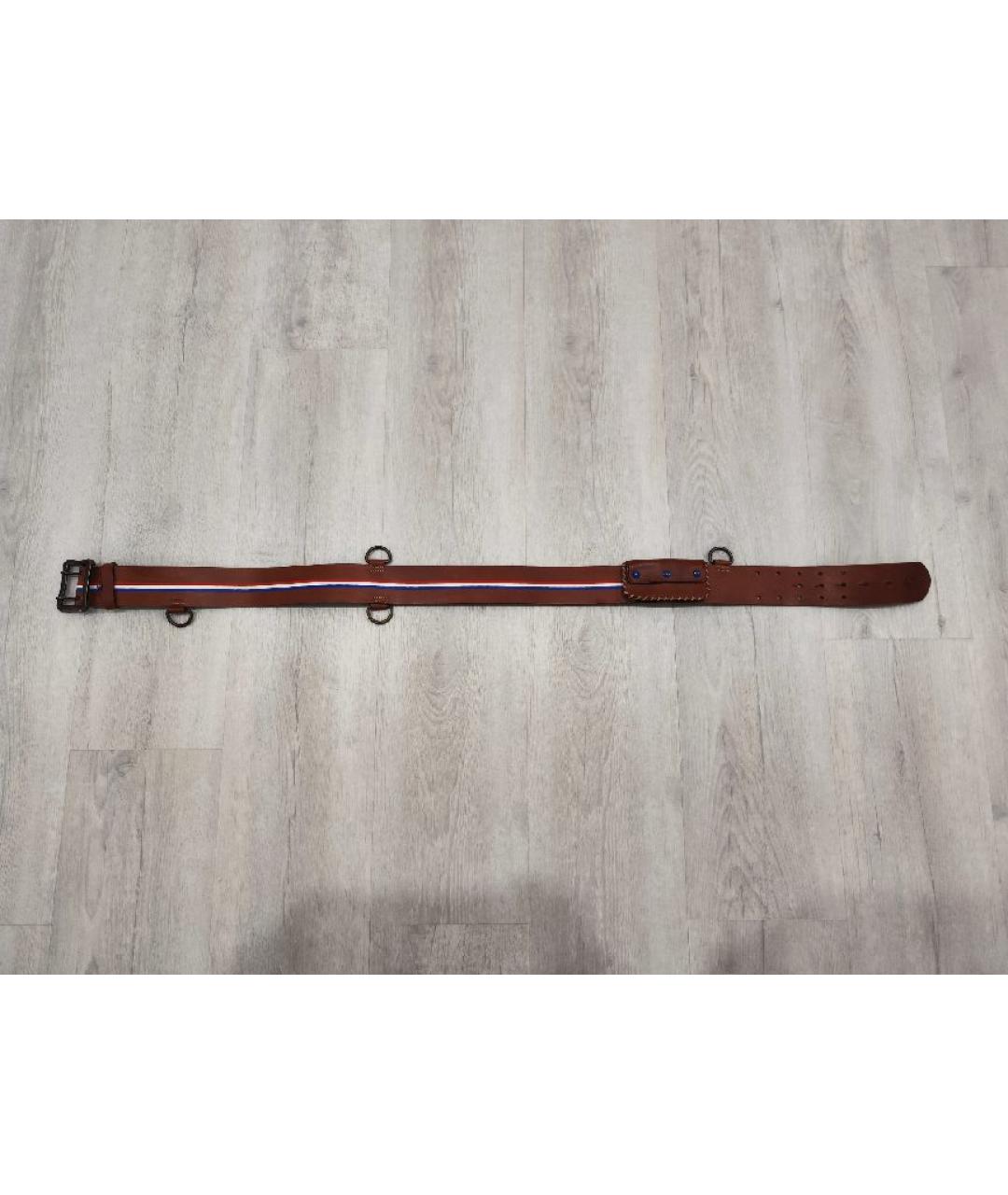 DIESEL Коричневый кожаный ремень, фото 4