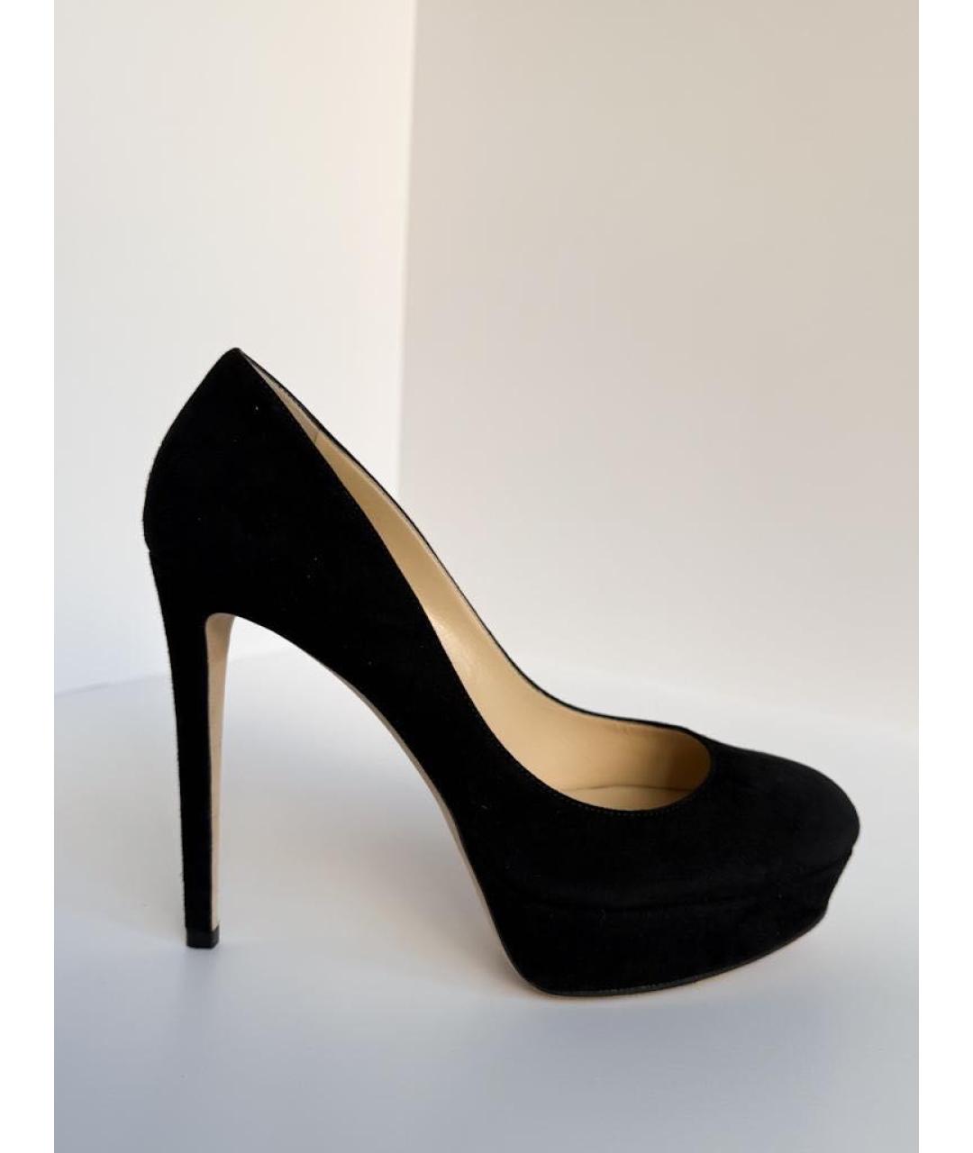 JIMMY CHOO Черные замшевые туфли, фото 9