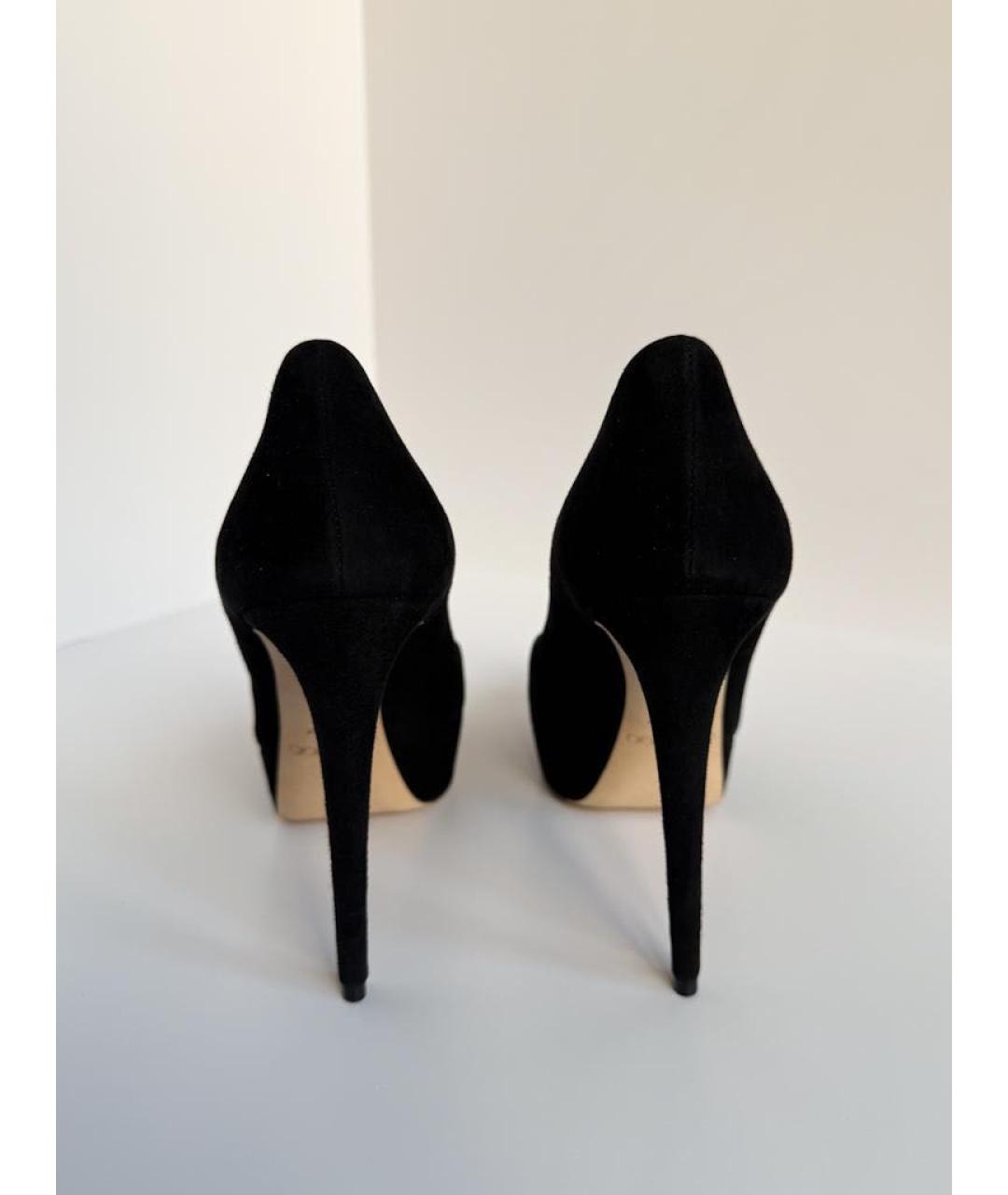 JIMMY CHOO Черные замшевые туфли, фото 4