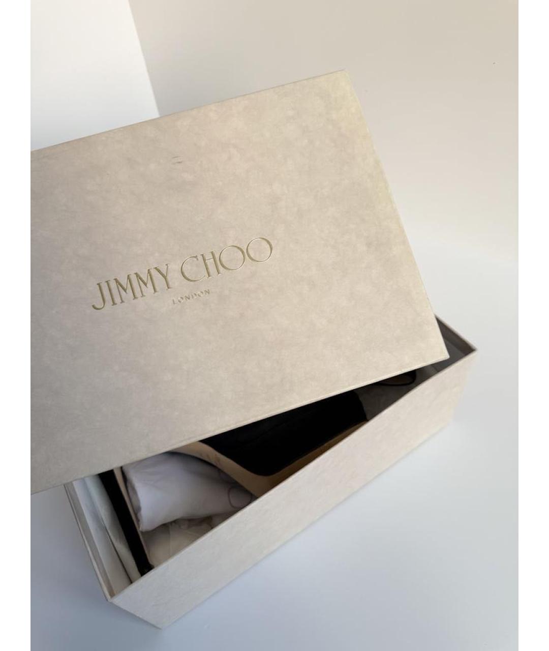 JIMMY CHOO Черные замшевые туфли, фото 5