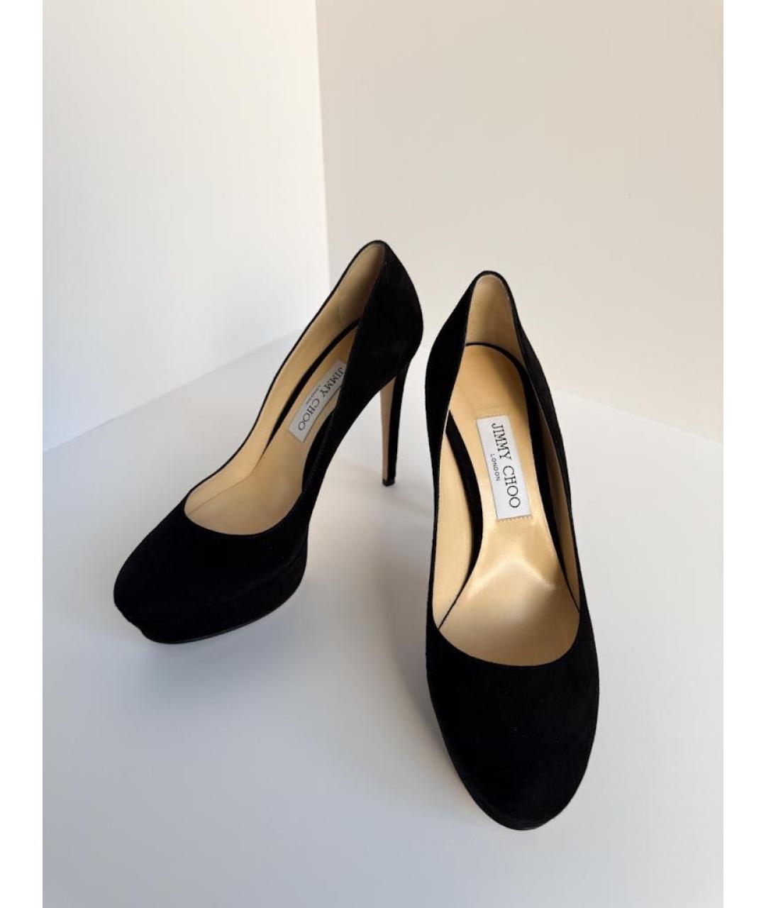 JIMMY CHOO Черные замшевые туфли, фото 3