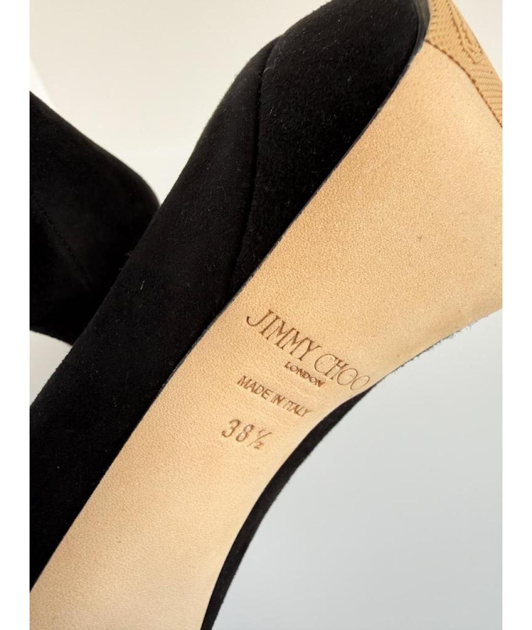 JIMMY CHOO Черные замшевые туфли, фото 7