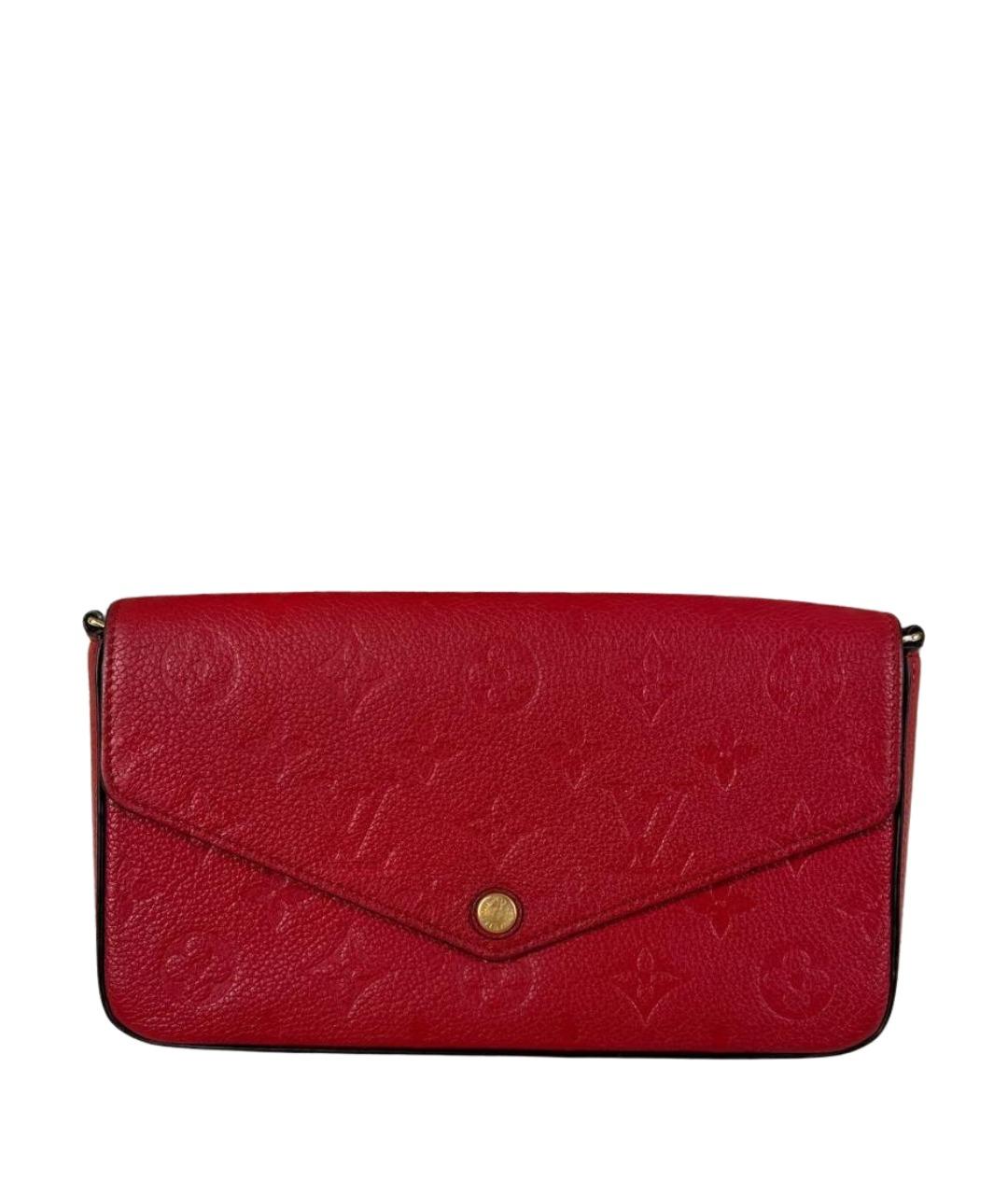 LOUIS VUITTON Красная кожаная сумка через плечо, фото 1