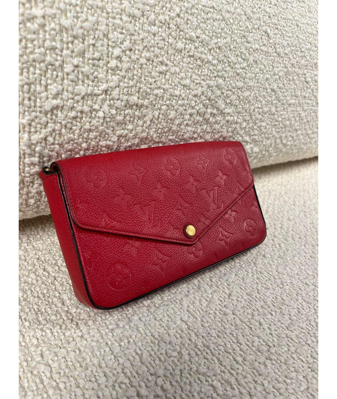 LOUIS VUITTON Красная кожаная сумка через плечо, фото 2