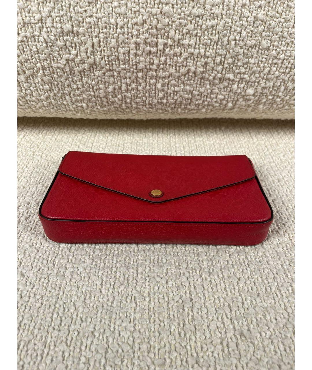 LOUIS VUITTON Красная кожаная сумка через плечо, фото 6