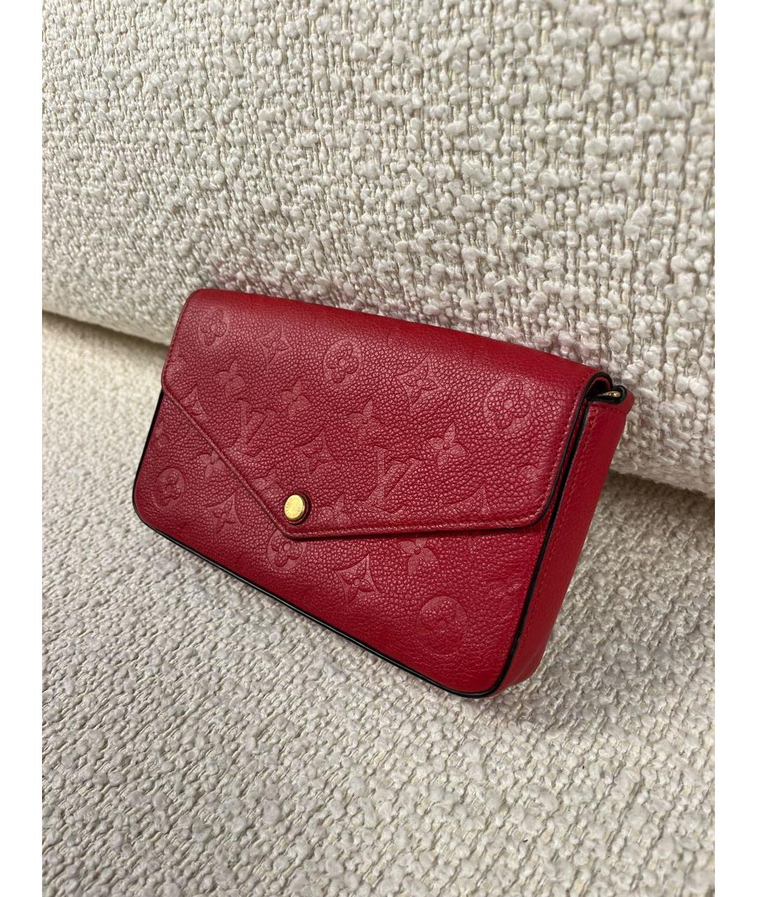 LOUIS VUITTON Красная кожаная сумка через плечо, фото 5