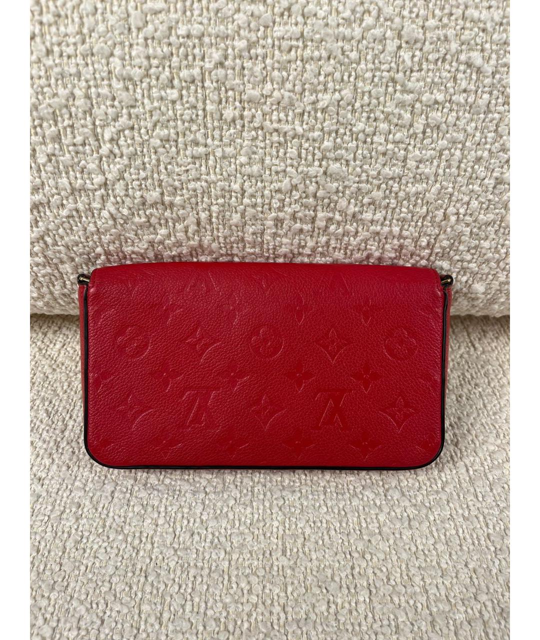 LOUIS VUITTON Красная кожаная сумка через плечо, фото 3