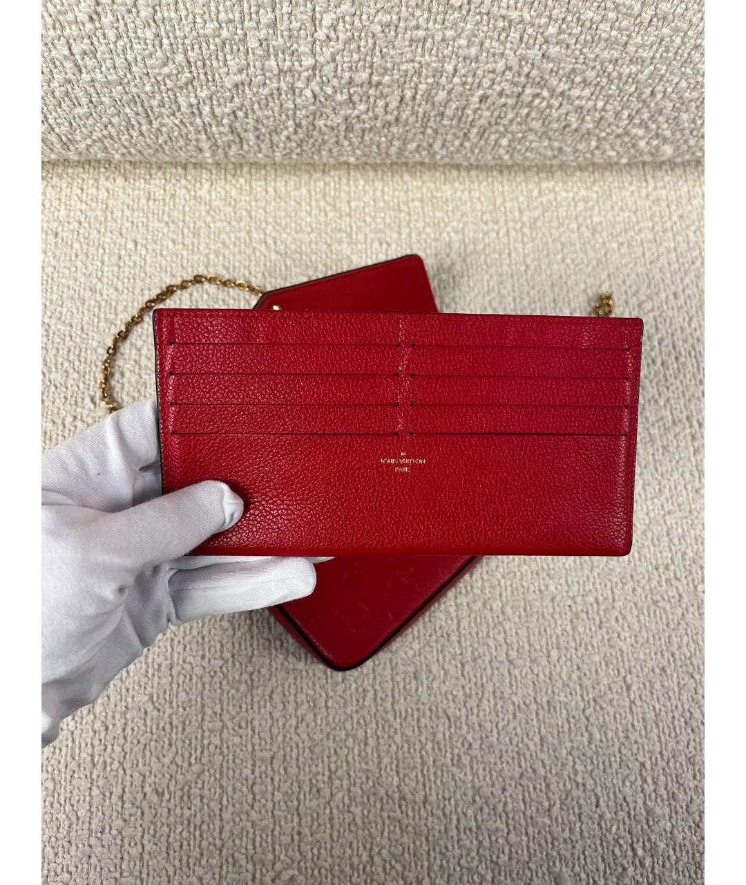 LOUIS VUITTON Красная кожаная сумка через плечо, фото 7