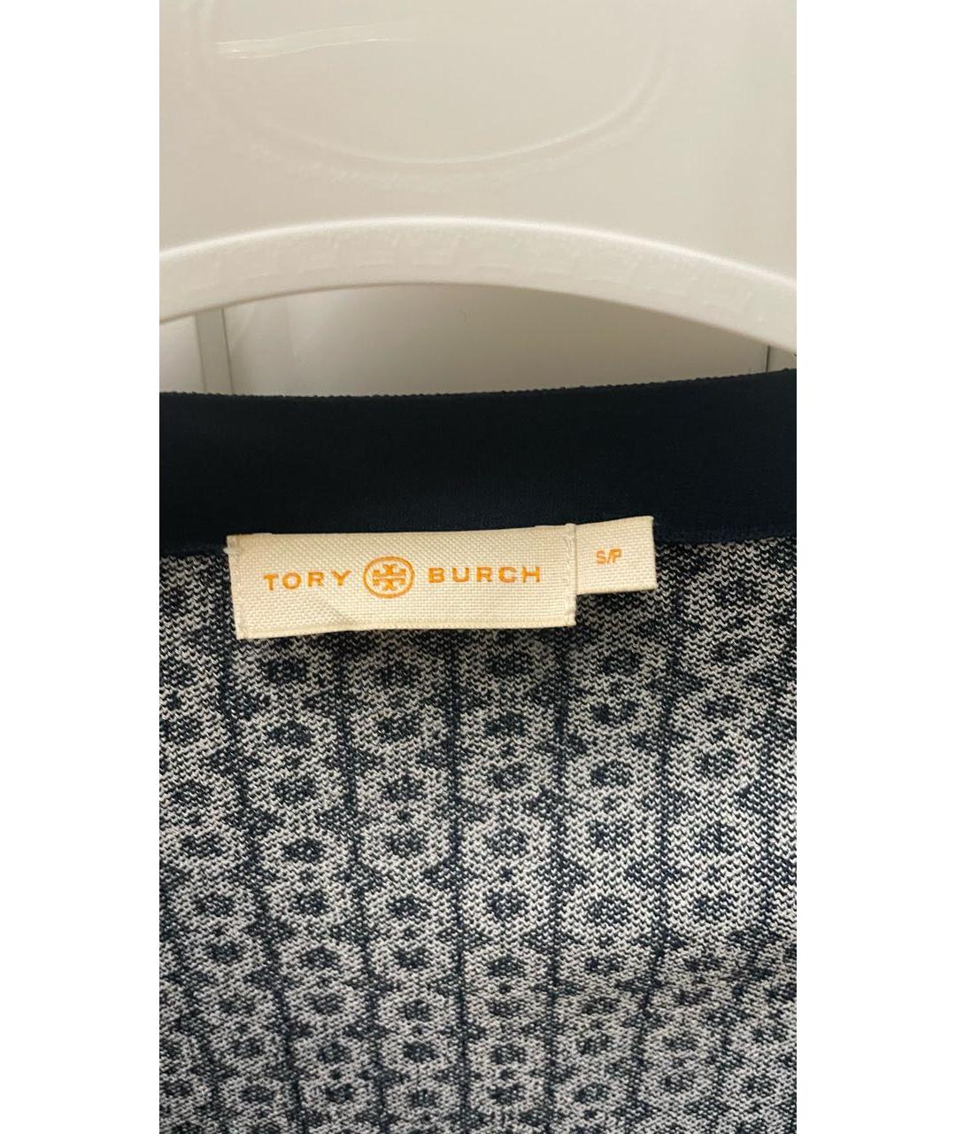 TORY BURCH Темно-синий вискозный кардиган, фото 3