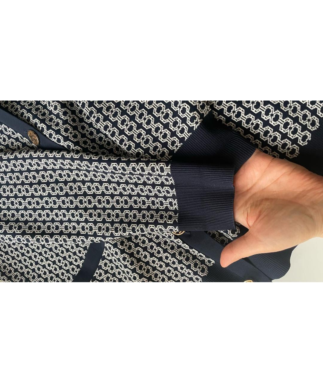 TORY BURCH Темно-синий вискозный кардиган, фото 7