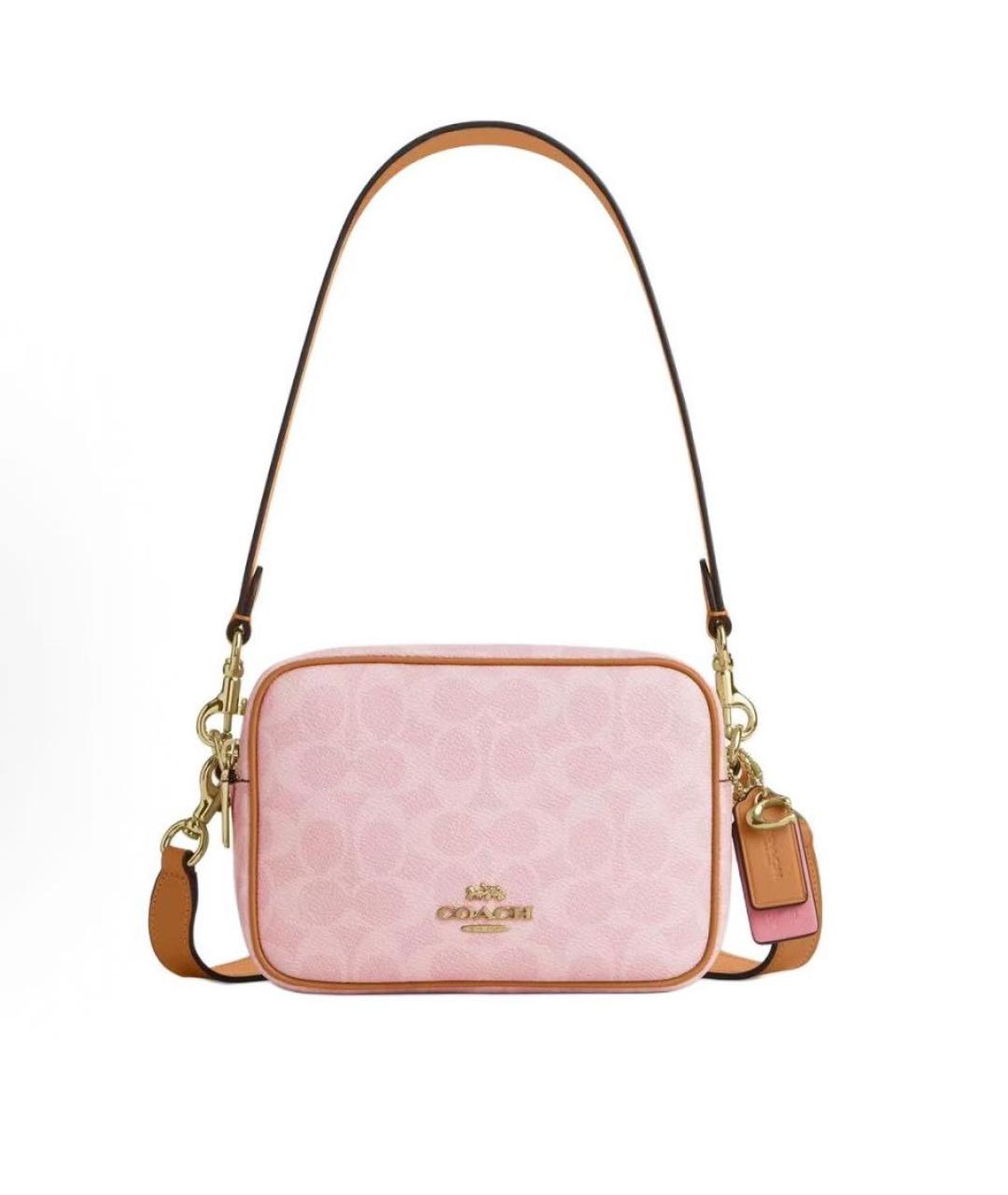 COACH Розовая сумка через плечо из искусственной кожи, фото 9