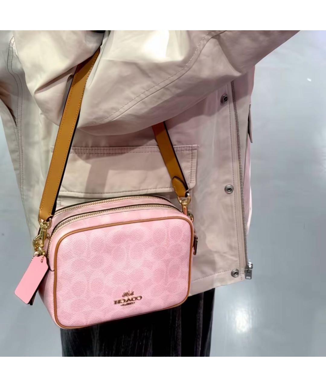 COACH Розовая сумка через плечо из искусственной кожи, фото 5