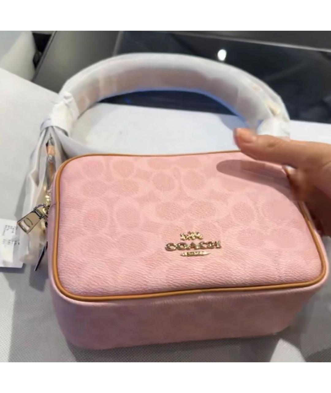 COACH Розовая сумка через плечо из искусственной кожи, фото 7