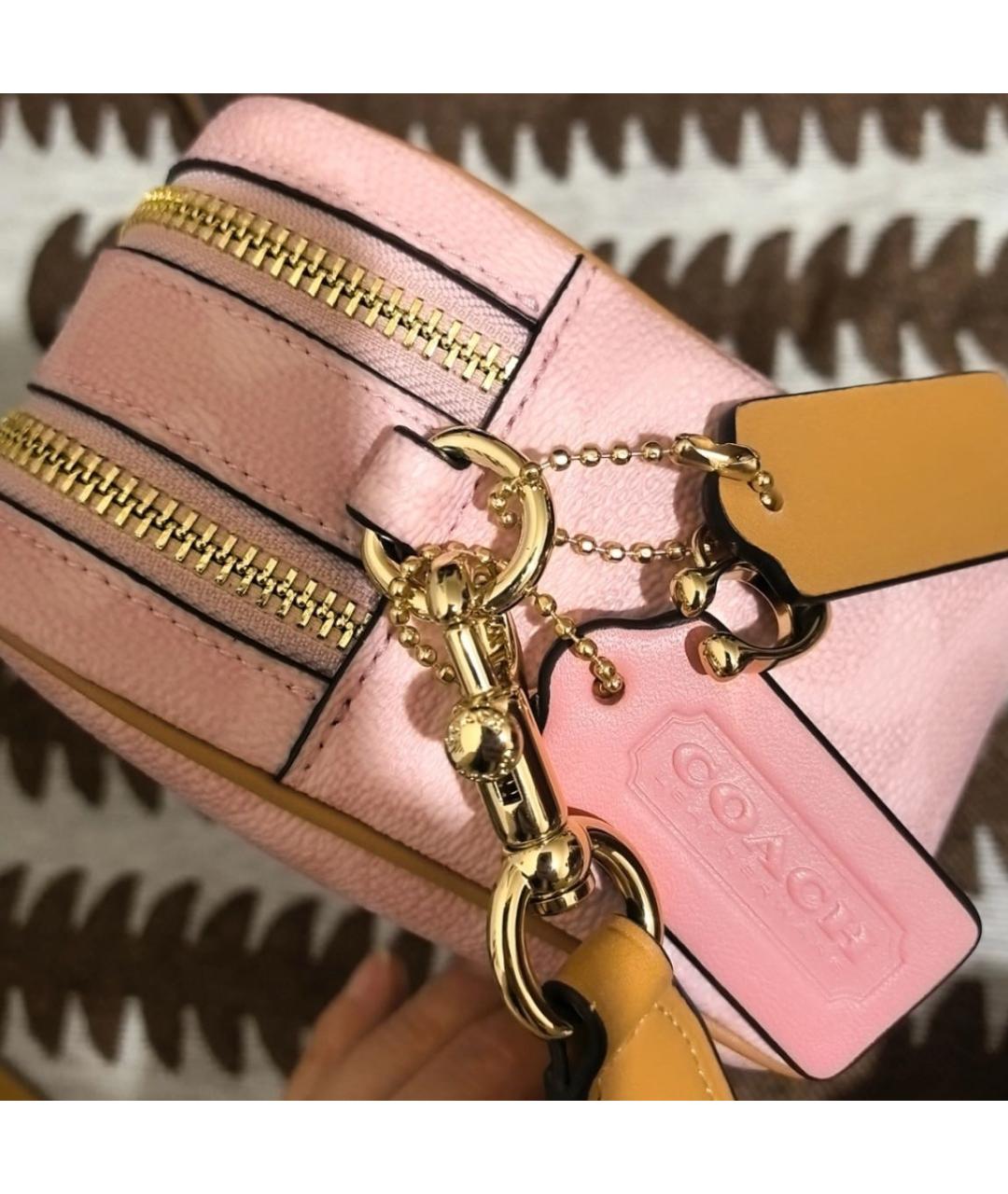 COACH Розовая сумка через плечо из искусственной кожи, фото 8