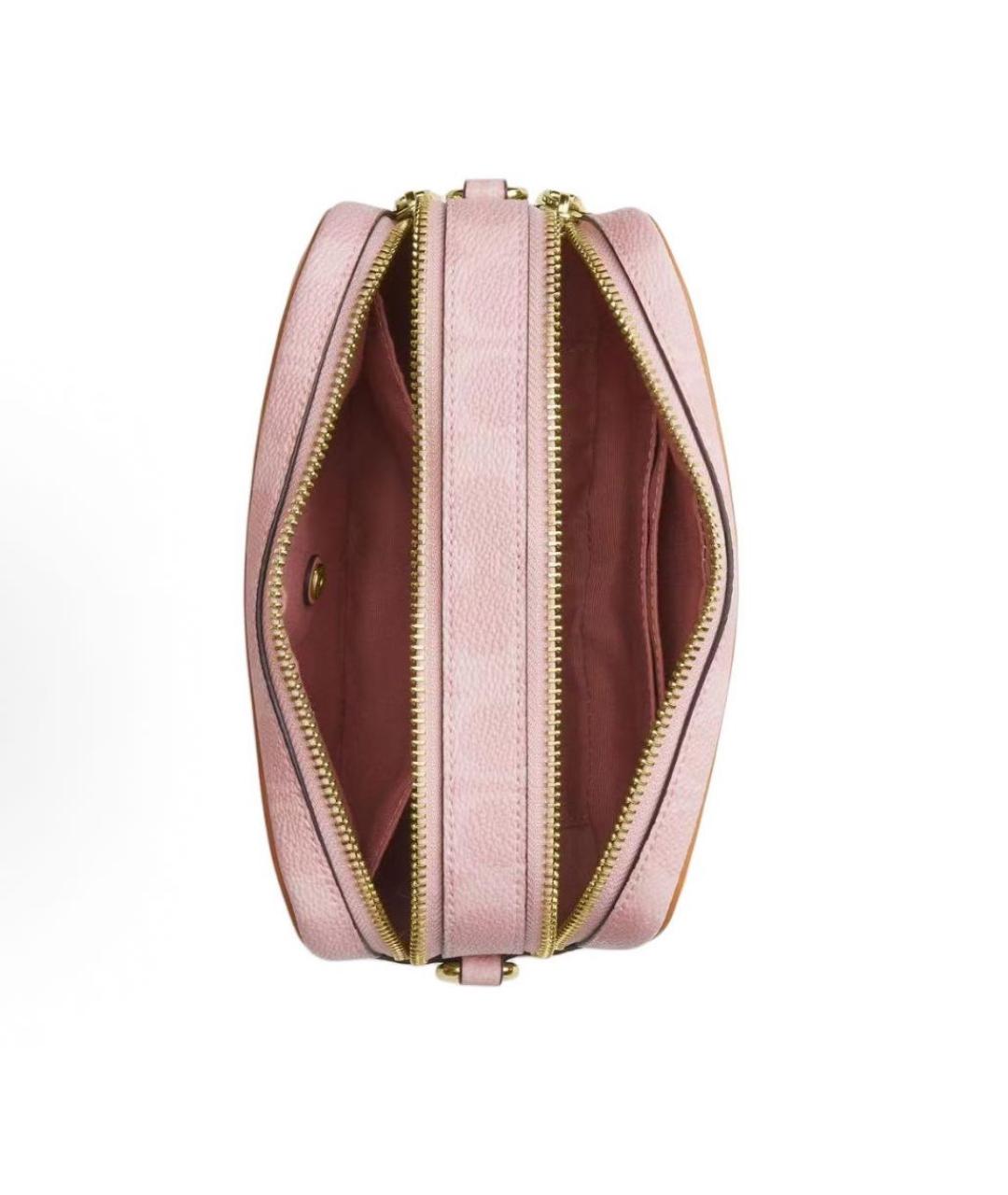 COACH Розовая сумка через плечо из искусственной кожи, фото 4