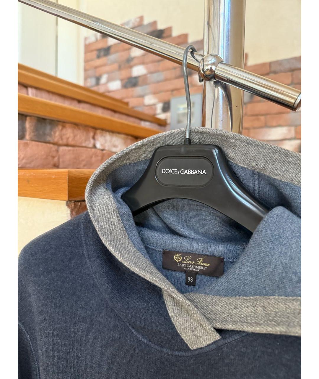 LORO PIANA Синий кашемировый костюм с брюками, фото 3