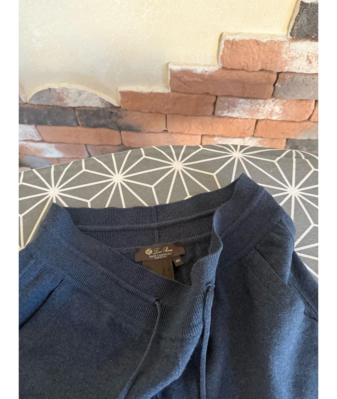 LORO PIANA Синий кашемировый костюм с брюками, фото 8