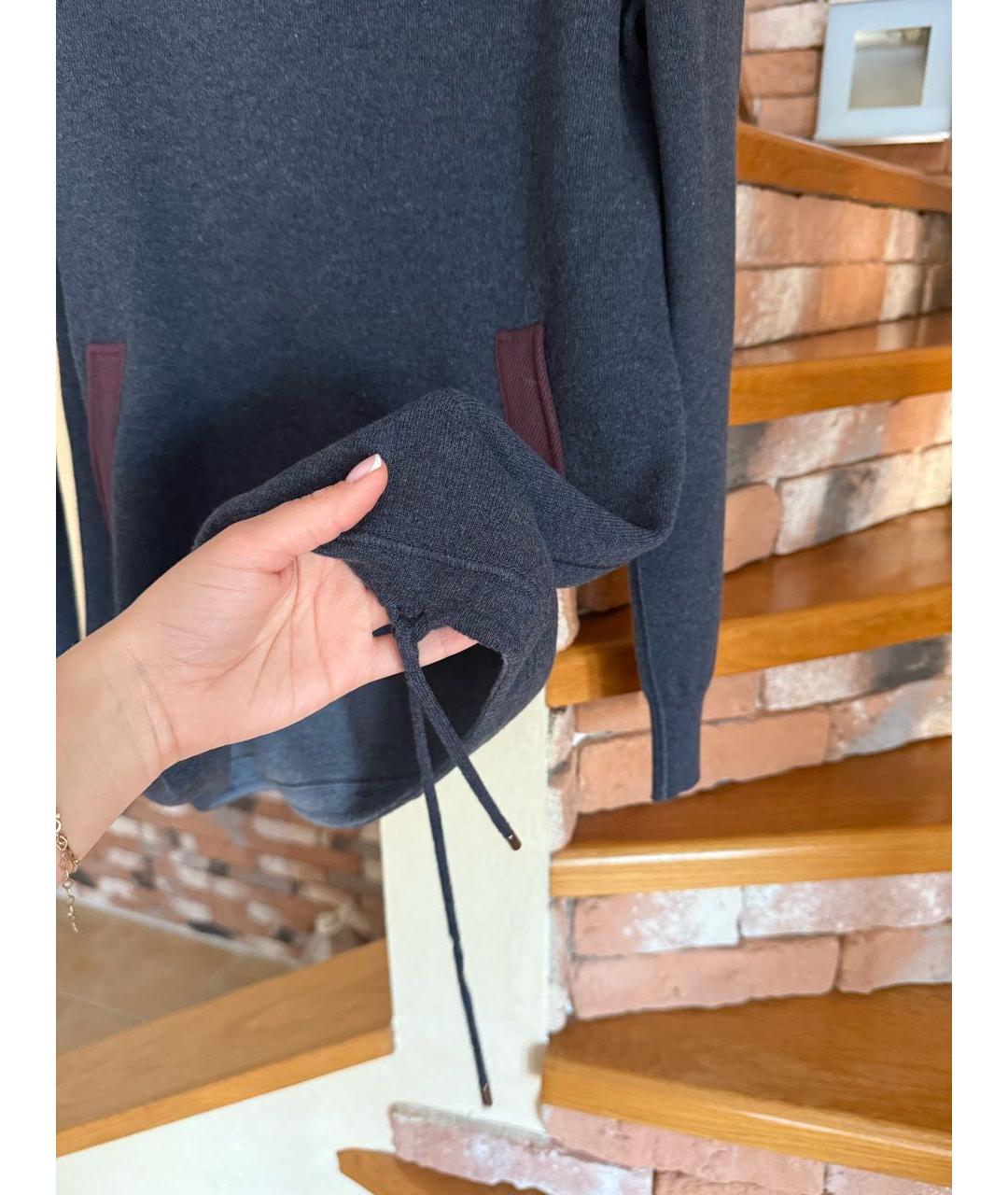 LORO PIANA Синий кашемировый костюм с брюками, фото 2