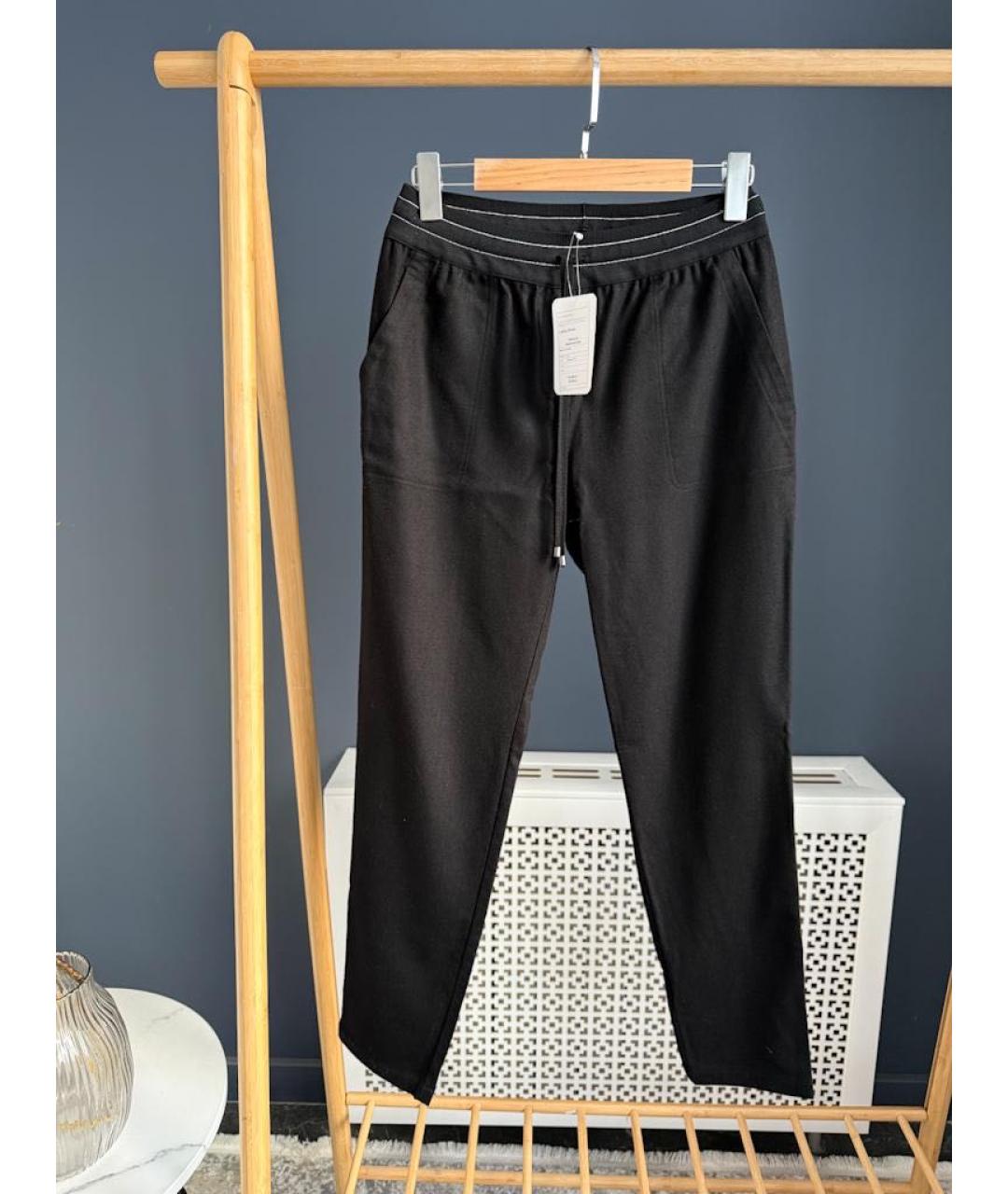 LORENA ANTONIAZZI Черные прямые брюки, фото 4