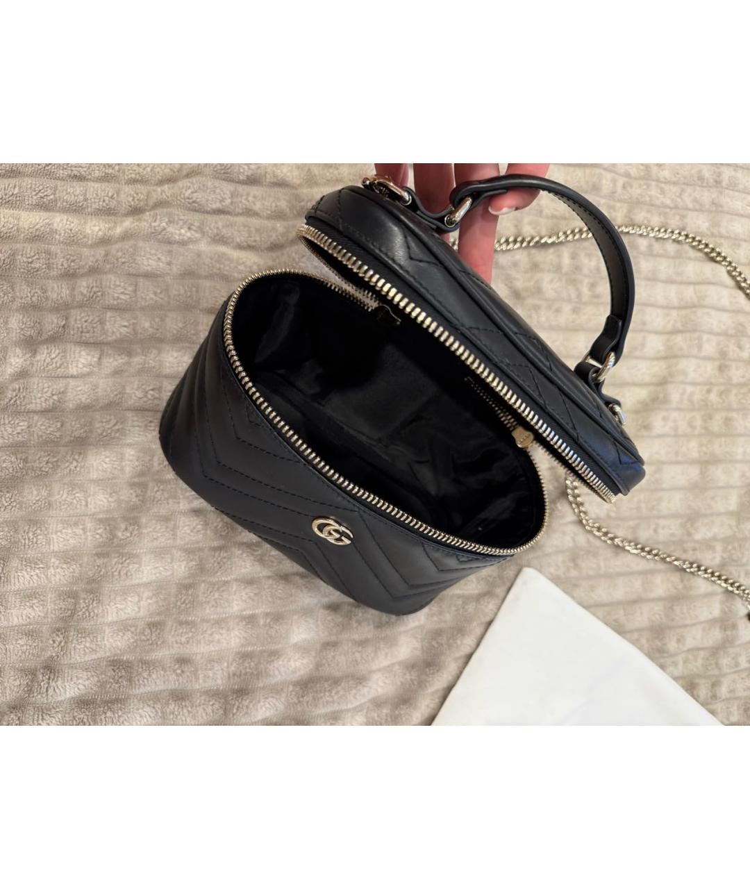 GUCCI Черная кожаная сумка через плечо, фото 3