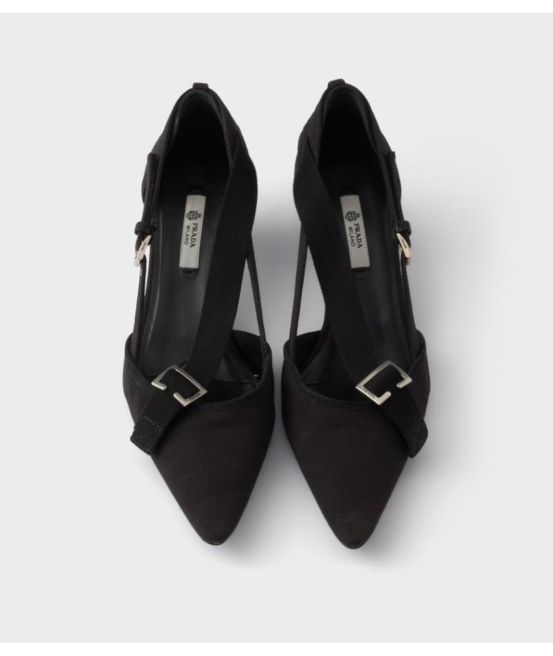 PRADA Черные текстильные туфли, фото 4