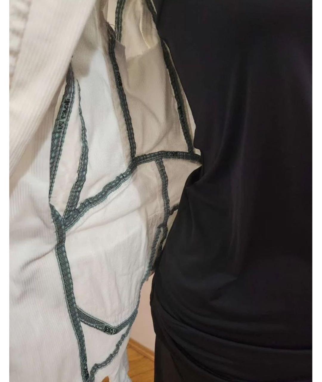 ROBERTO CAVALLI Бежевый хлопковый жакет/пиджак, фото 3