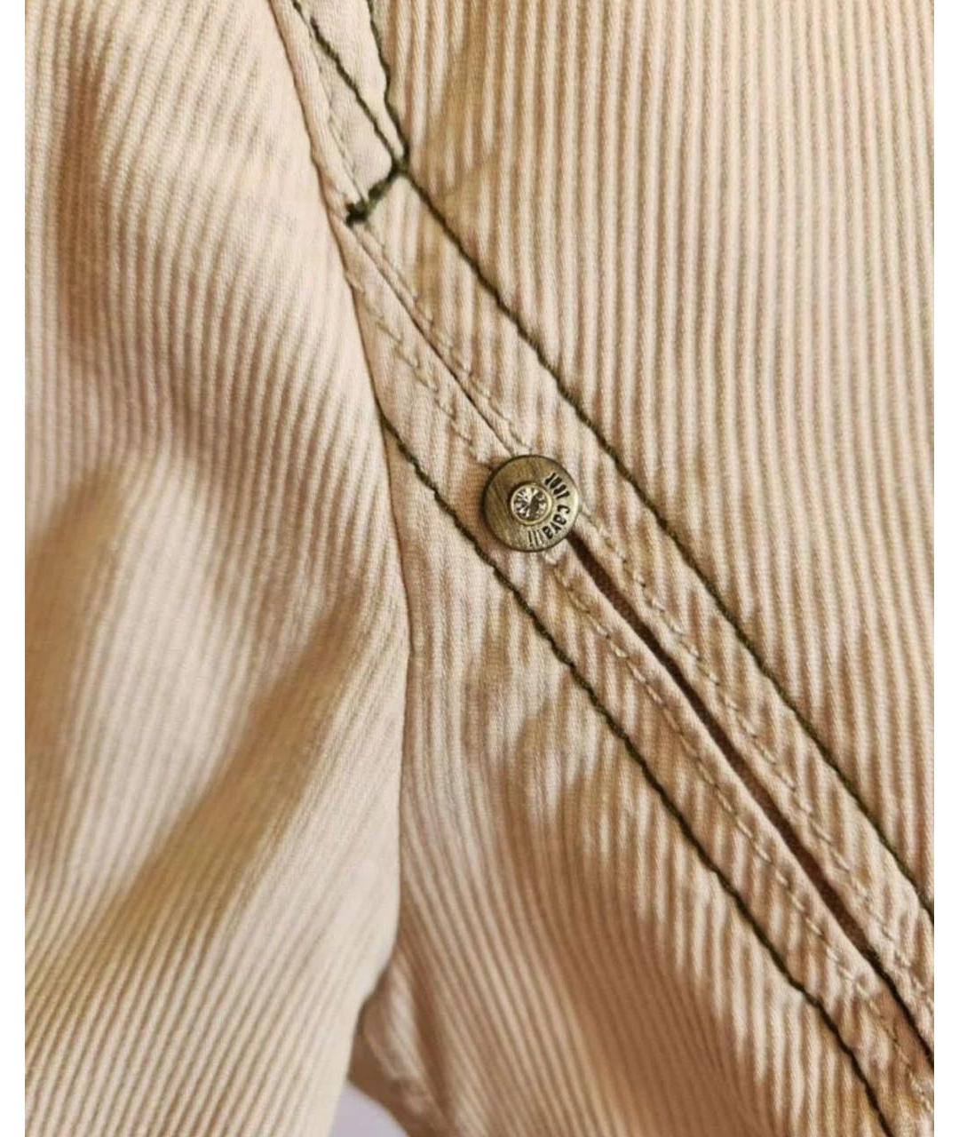 ROBERTO CAVALLI Бежевый хлопковый жакет/пиджак, фото 6
