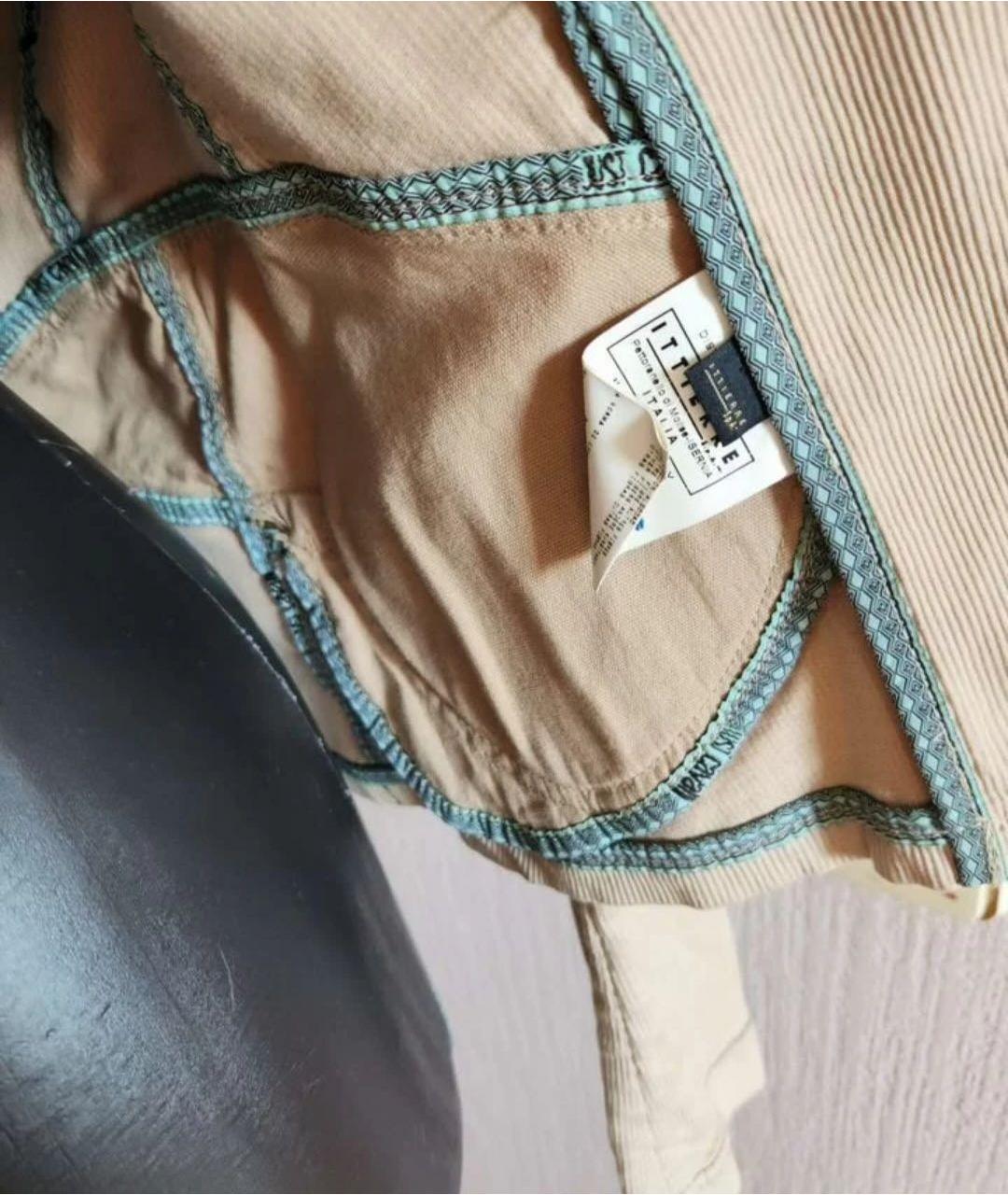 ROBERTO CAVALLI Бежевый хлопковый жакет/пиджак, фото 7