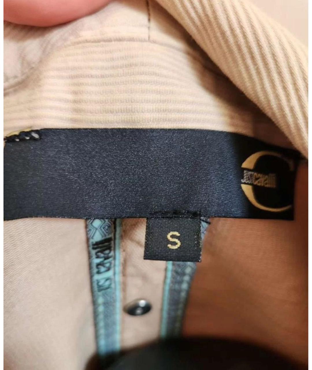 ROBERTO CAVALLI Бежевый хлопковый жакет/пиджак, фото 5