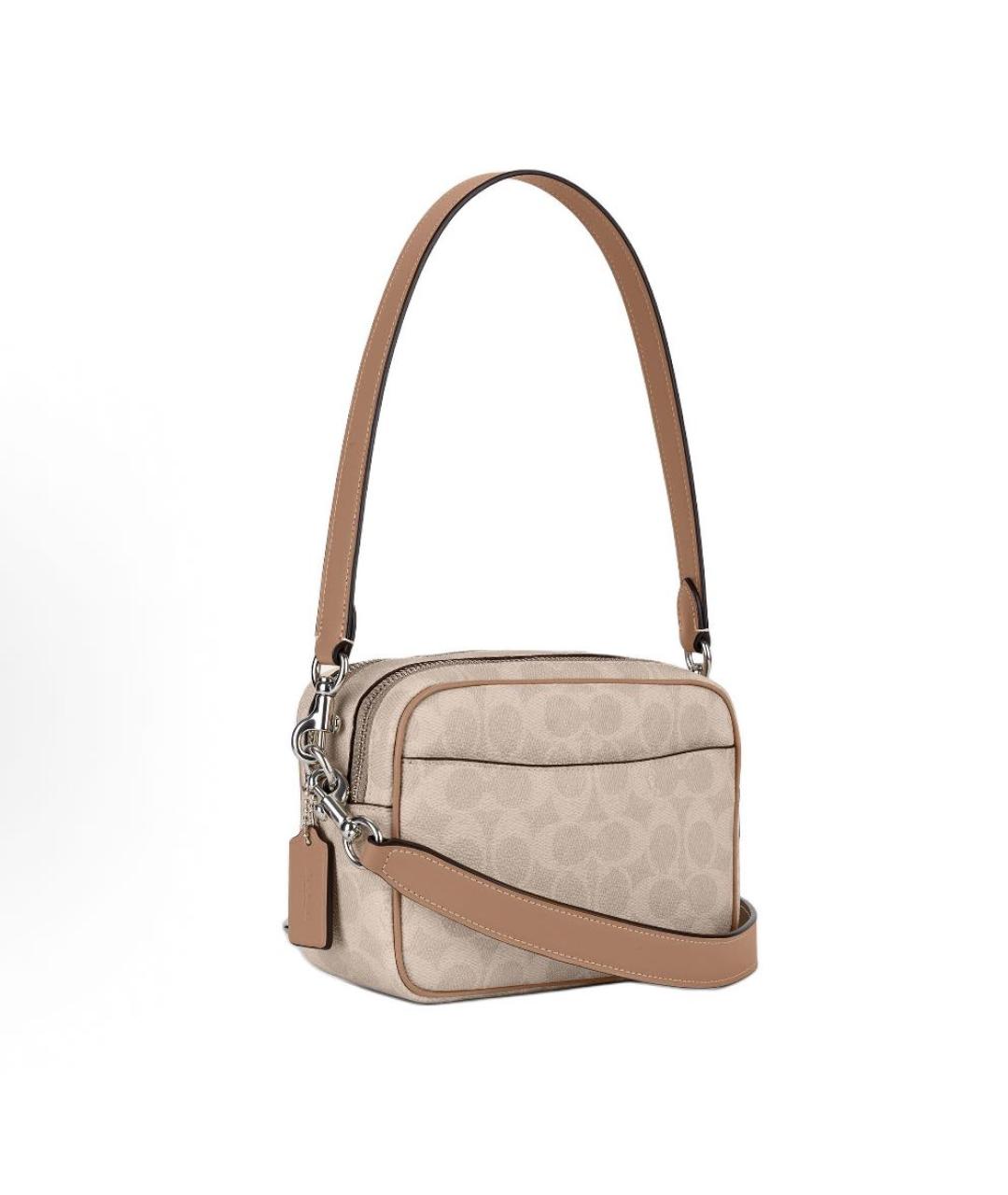 COACH Бежевая сумка через плечо из искусственной кожи, фото 2