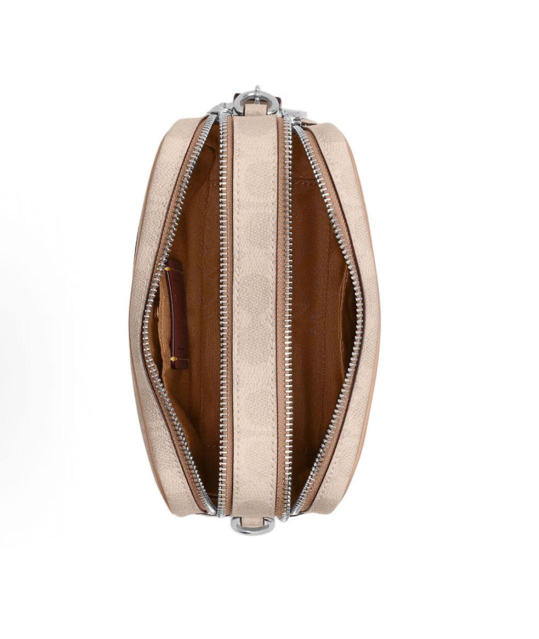 COACH Бежевая сумка через плечо из искусственной кожи, фото 3