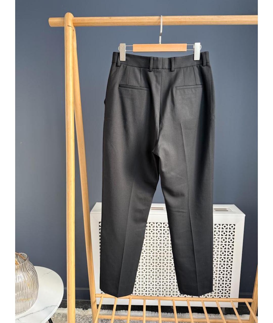 DOLCE&GABBANA Черные шерстяные прямые брюки, фото 2