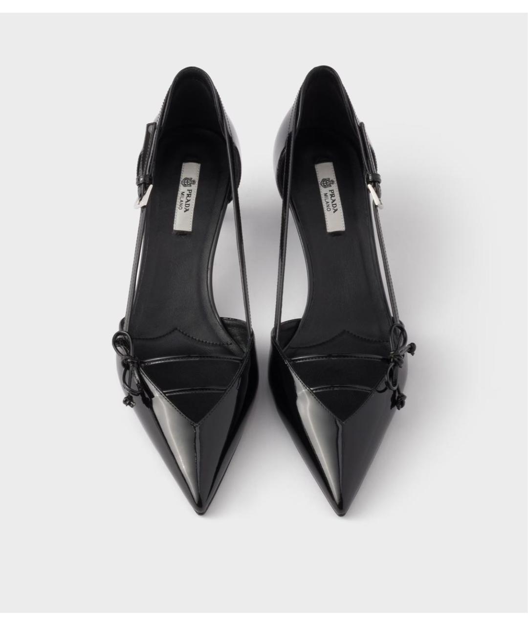 PRADA Черные кожаные туфли, фото 4