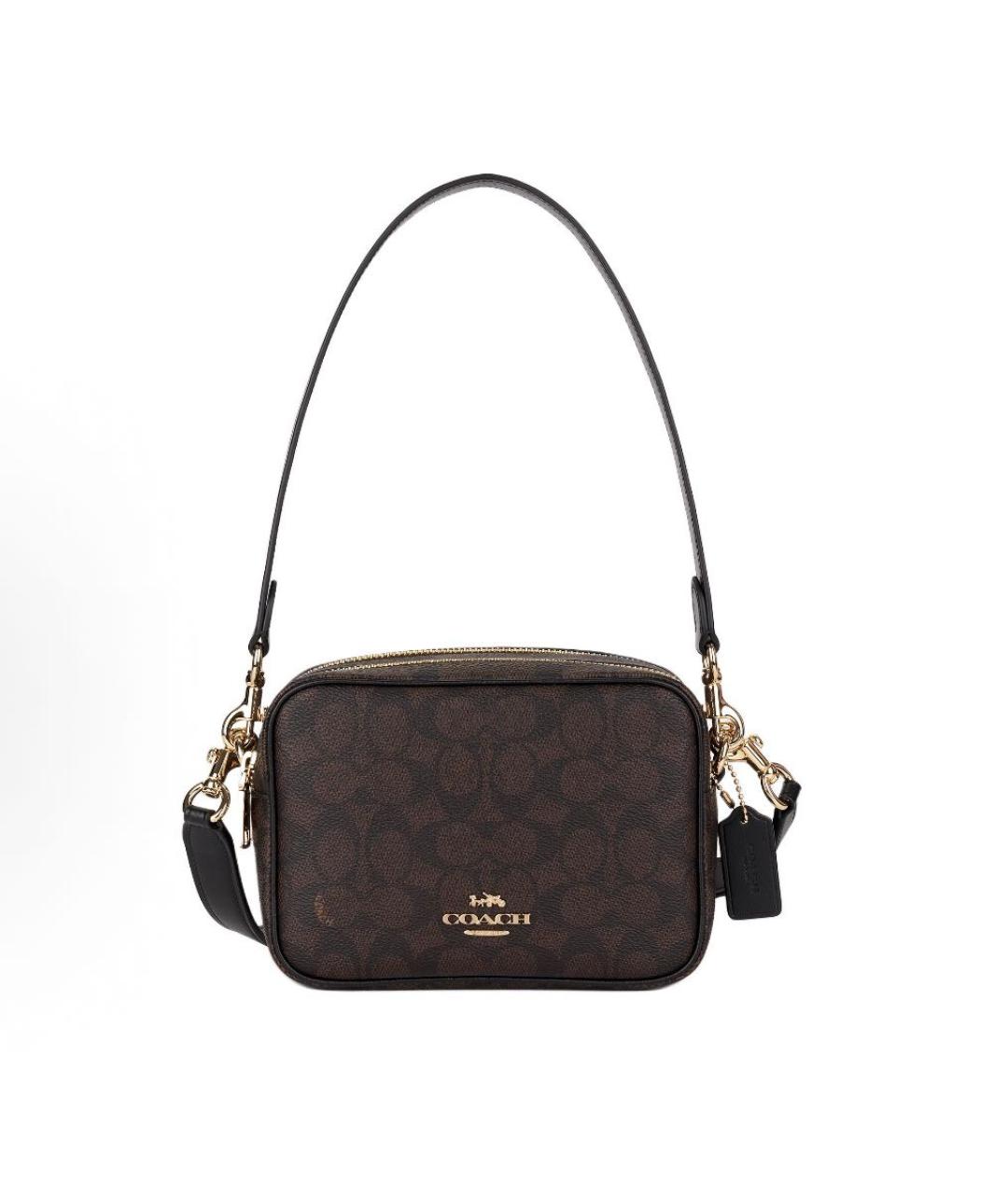 COACH Коричневая сумка через плечо из искусственной кожи, фото 9