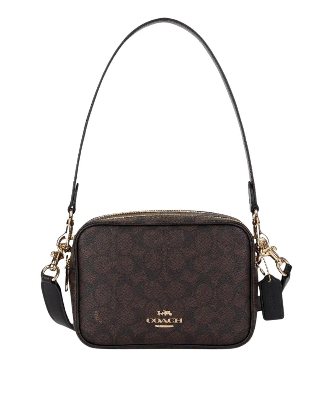 COACH Коричневая сумка через плечо из искусственной кожи, фото 1