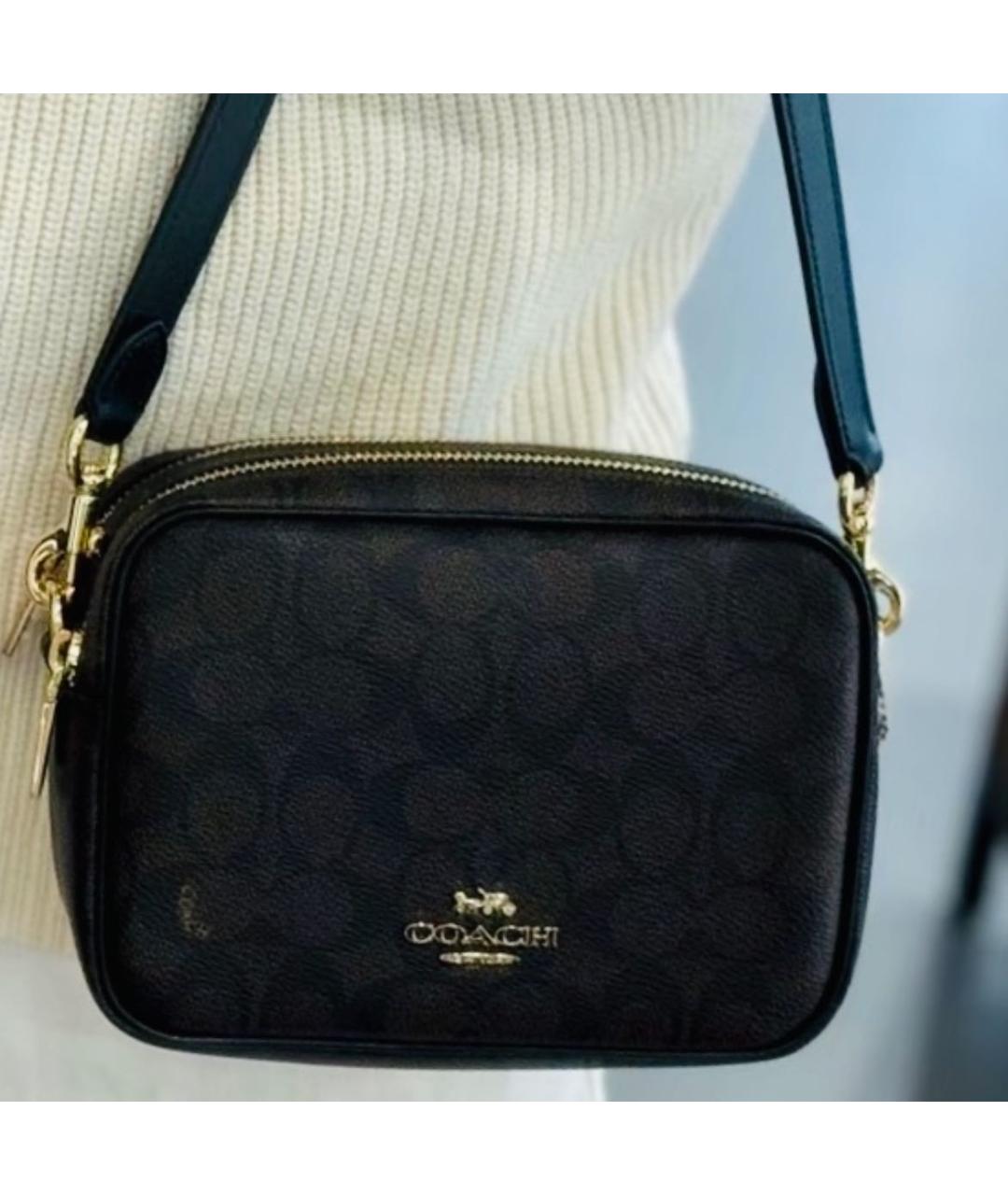 COACH Коричневая сумка через плечо из искусственной кожи, фото 6