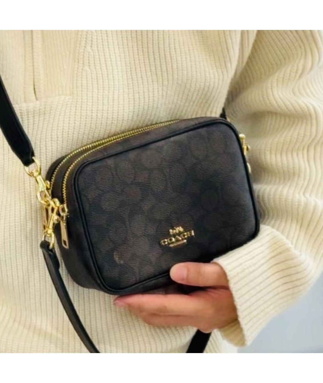 COACH Коричневая сумка через плечо из искусственной кожи, фото 5