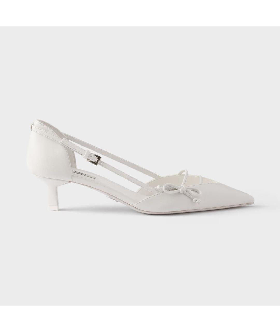 PRADA Белые кожаные туфли, фото 5