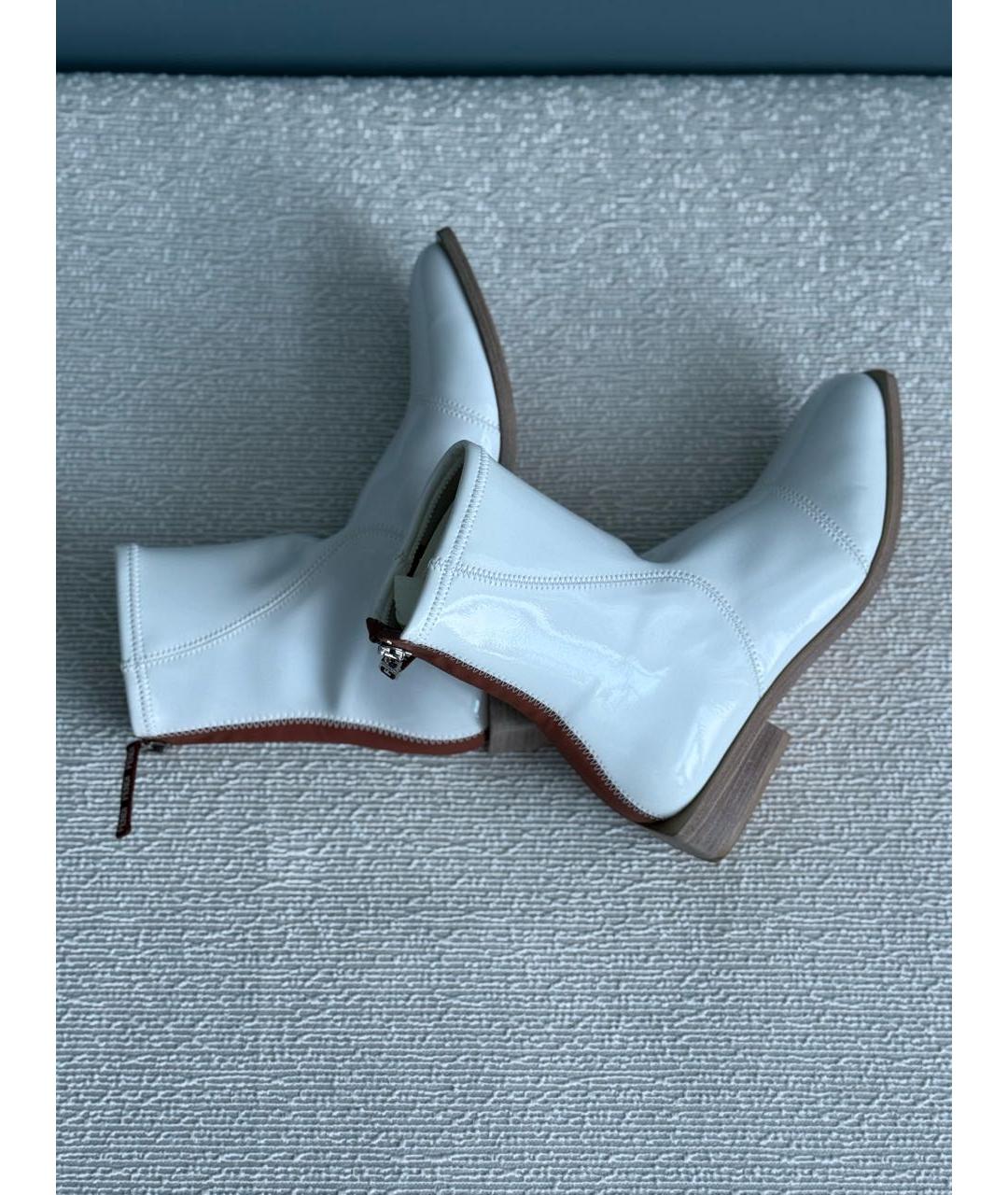 FENDI Белые ботильоны из лакированной кожи, фото 4