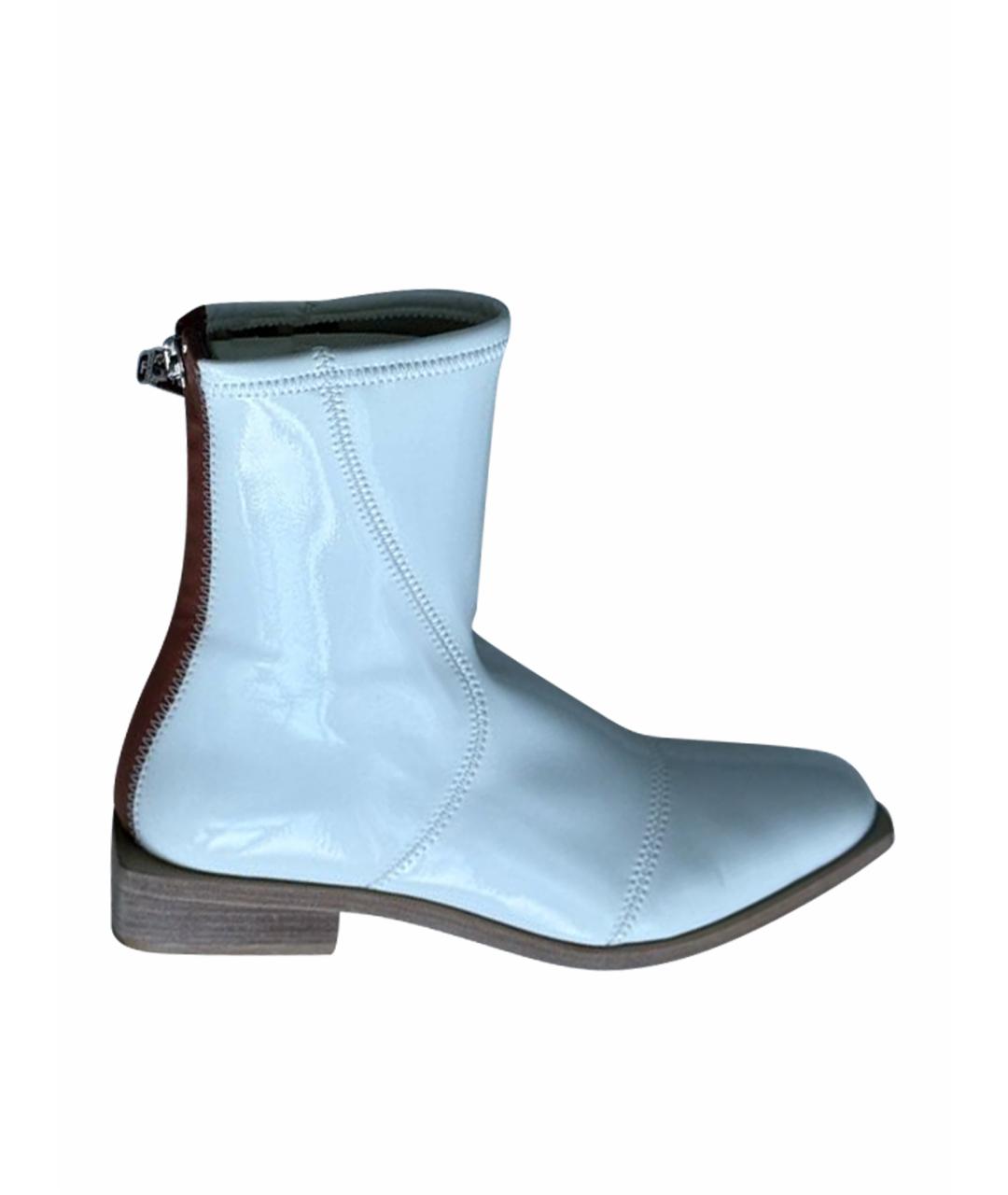 FENDI Белые ботильоны из лакированной кожи, фото 1