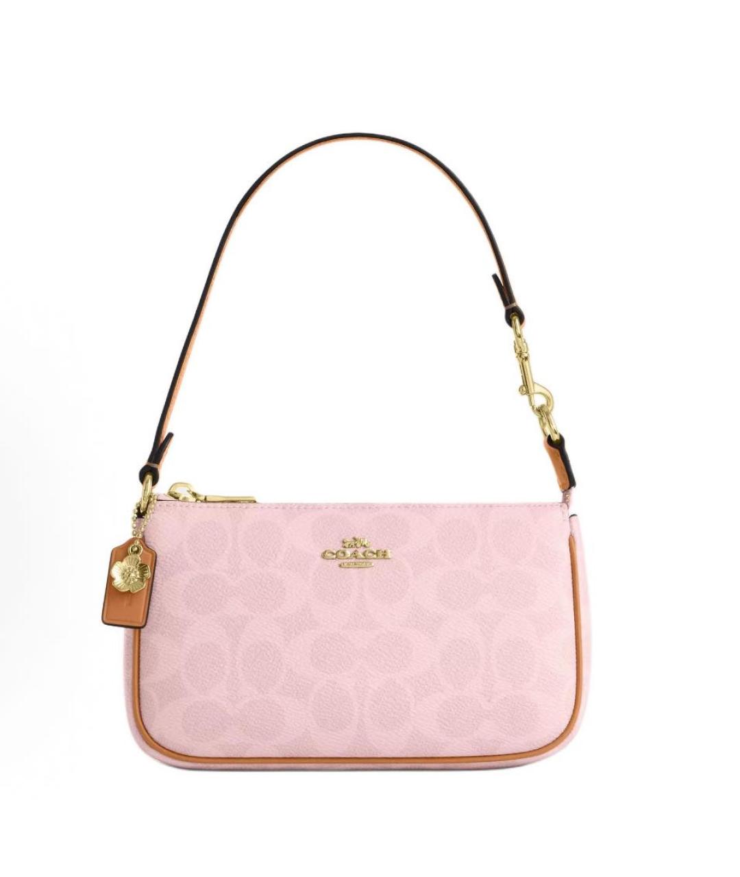 COACH Розовая сумка через плечо из искусственной кожи, фото 8