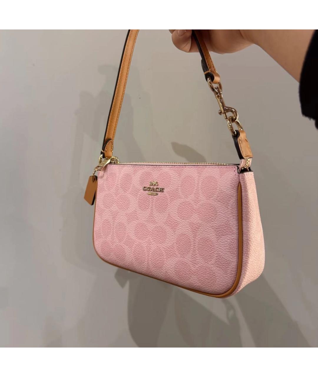 COACH Розовая сумка через плечо из искусственной кожи, фото 6