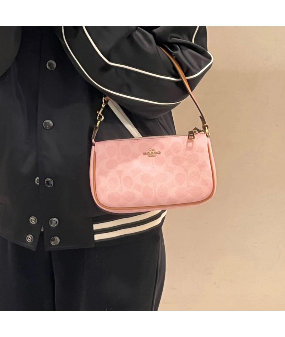 COACH Розовая сумка через плечо из искусственной кожи, фото 7