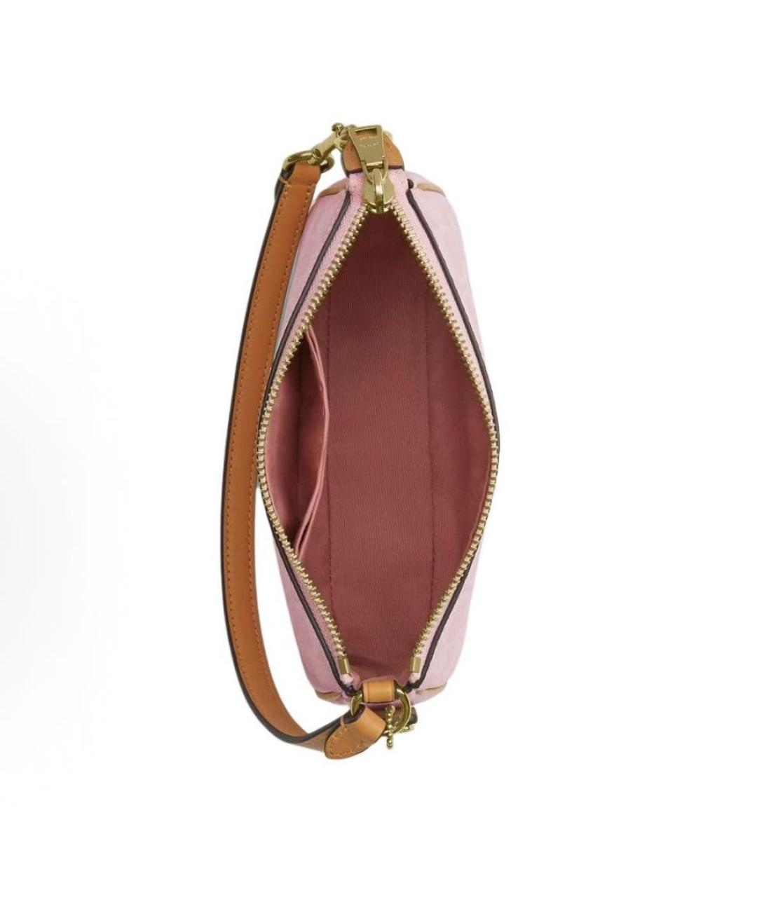 COACH Розовая сумка через плечо из искусственной кожи, фото 3