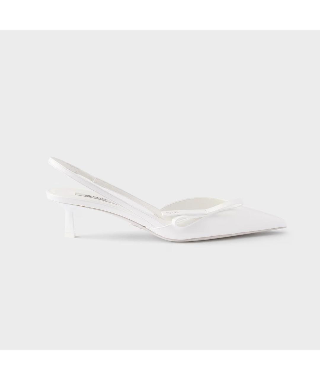 PRADA Белые кожаные туфли, фото 4