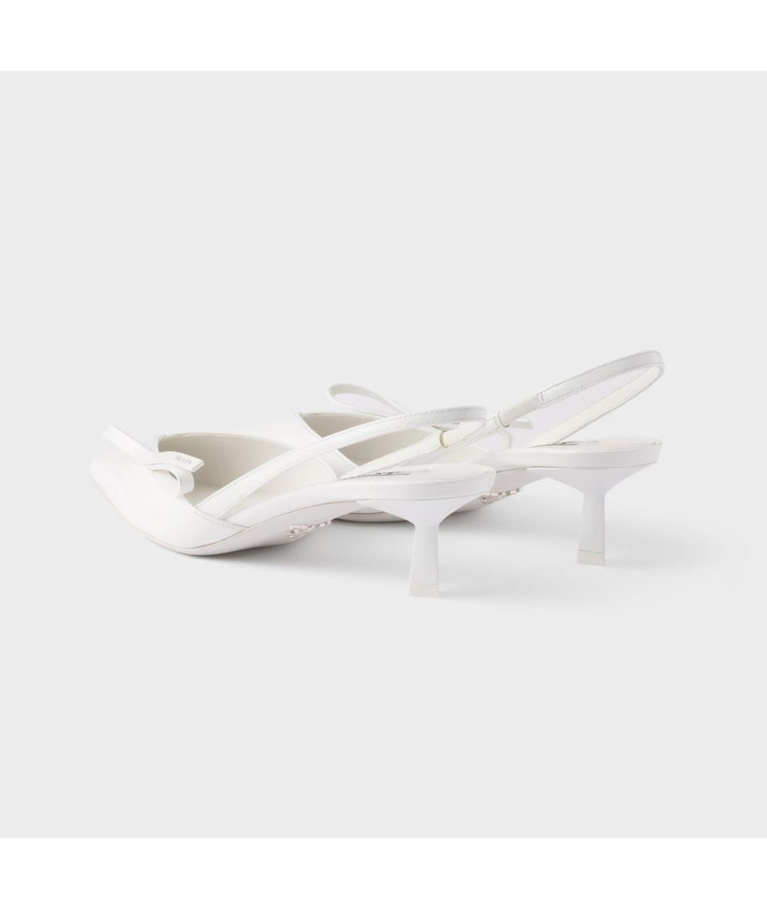 PRADA Белые кожаные туфли, фото 3