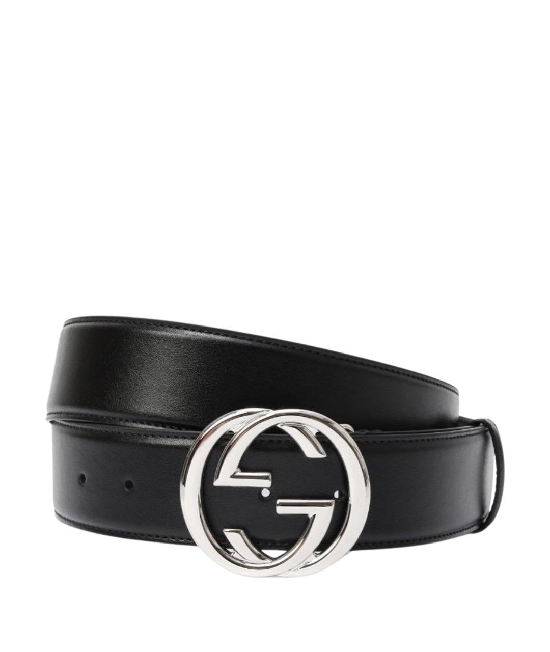GUCCI Черный кожаный ремень, фото 1