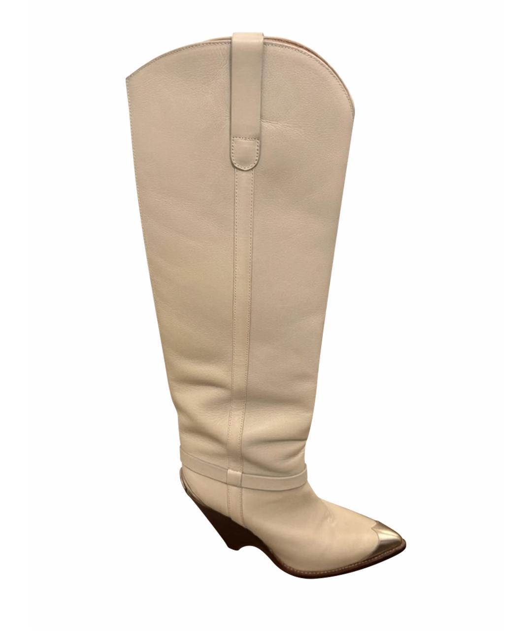 ISABEL MARANT Бежевые кожаные сапоги, фото 1