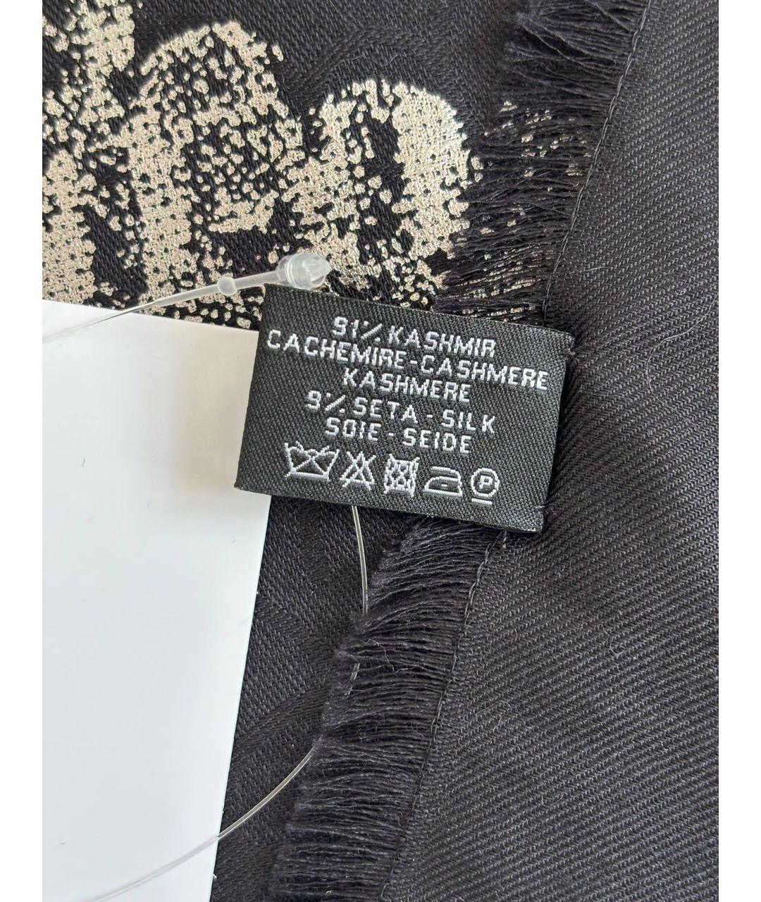 CHANEL Черный кашемировый платок, фото 4
